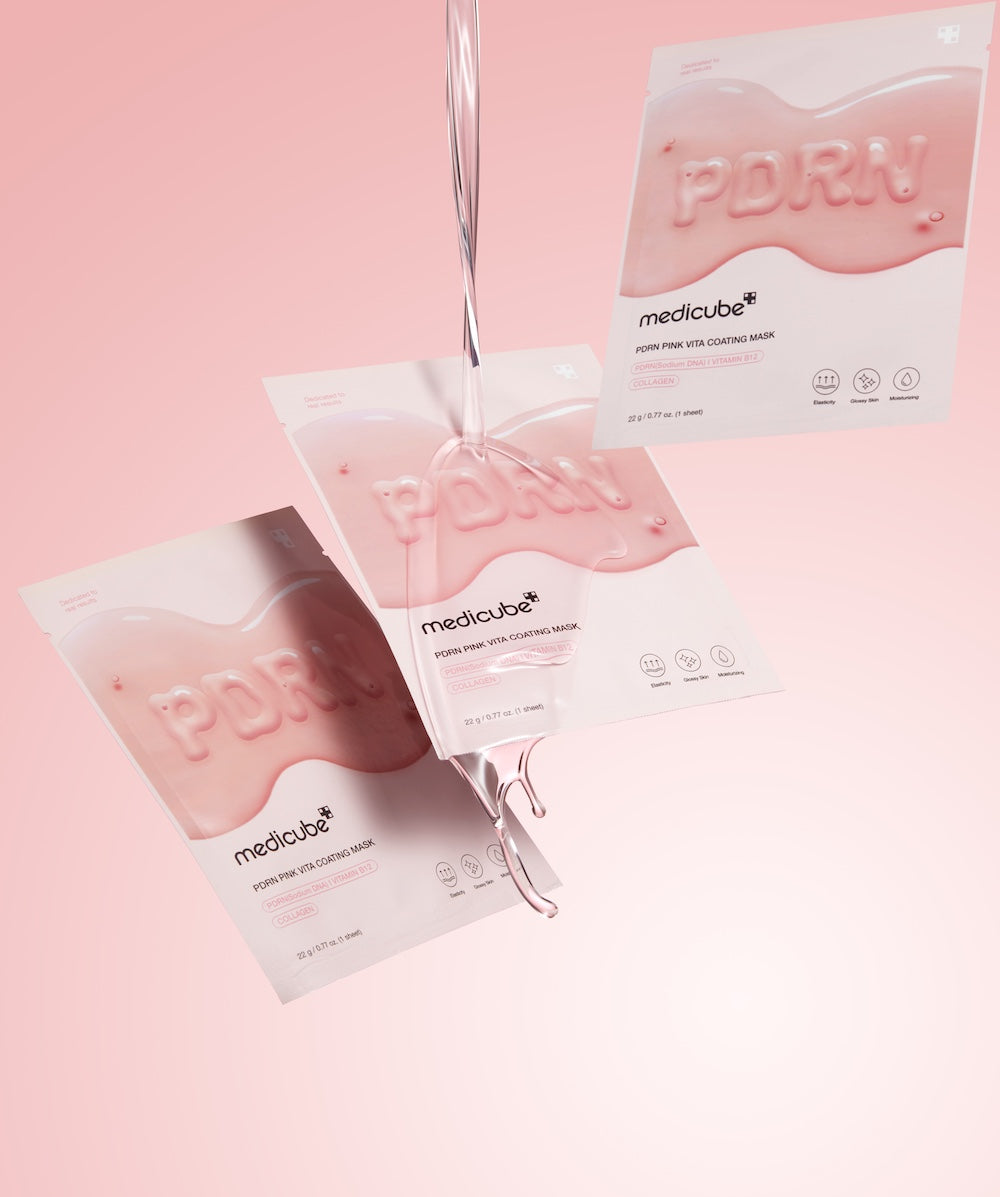 medicube pdrn pink vita coating mask koreansk sheetmask
