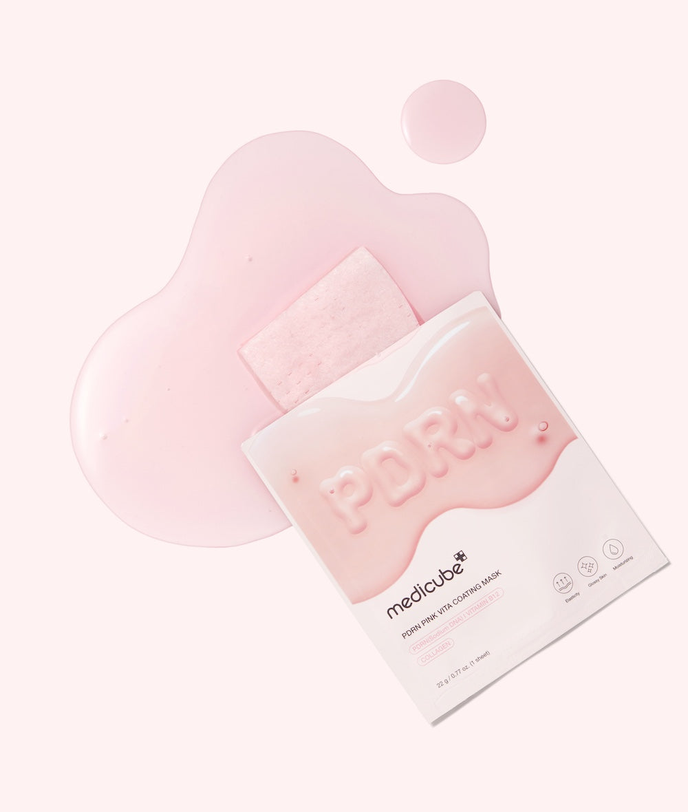 medicube pdrn pink vita coating mask koreansk sheetmask