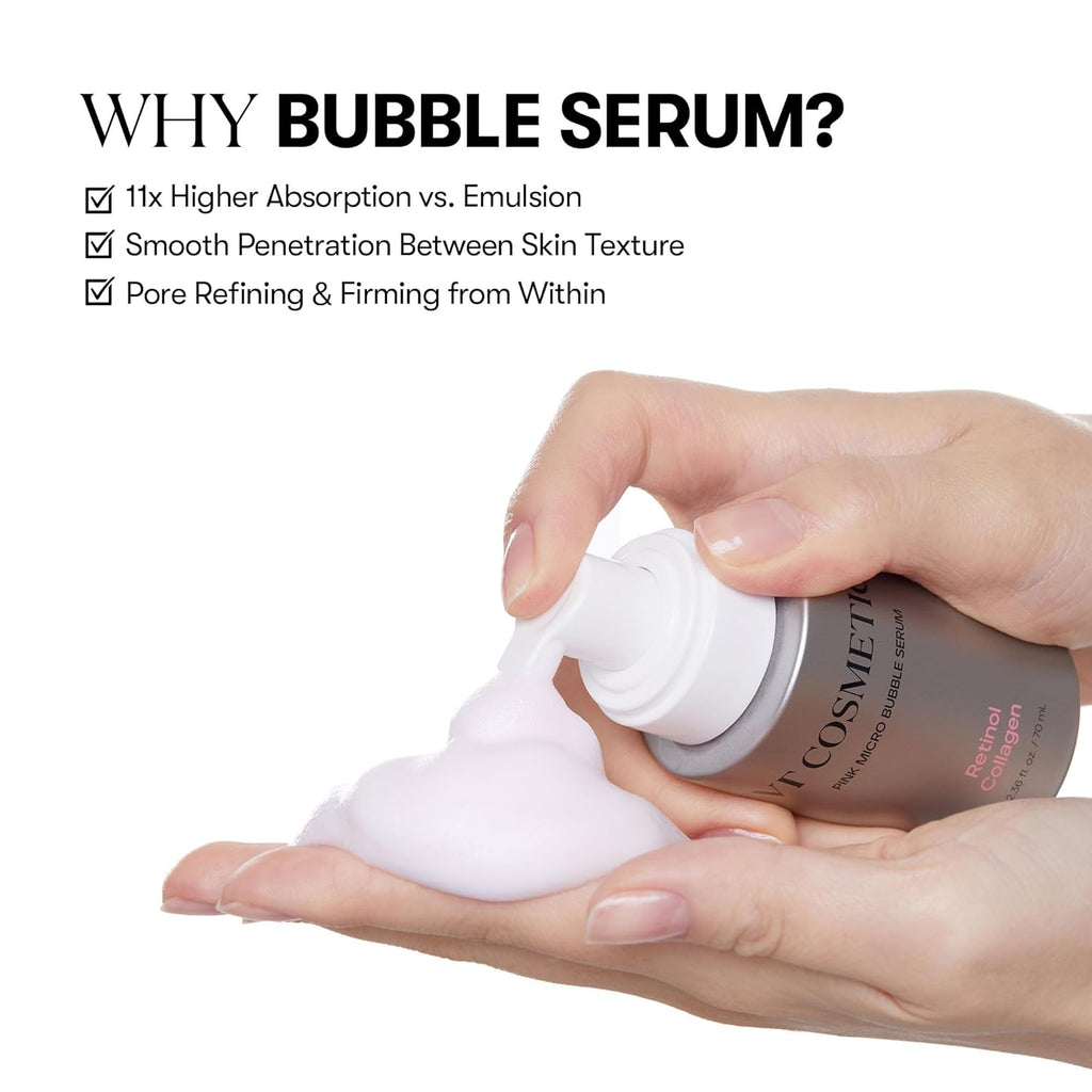 Micro bubble retinol serum that helps reduce fine lines