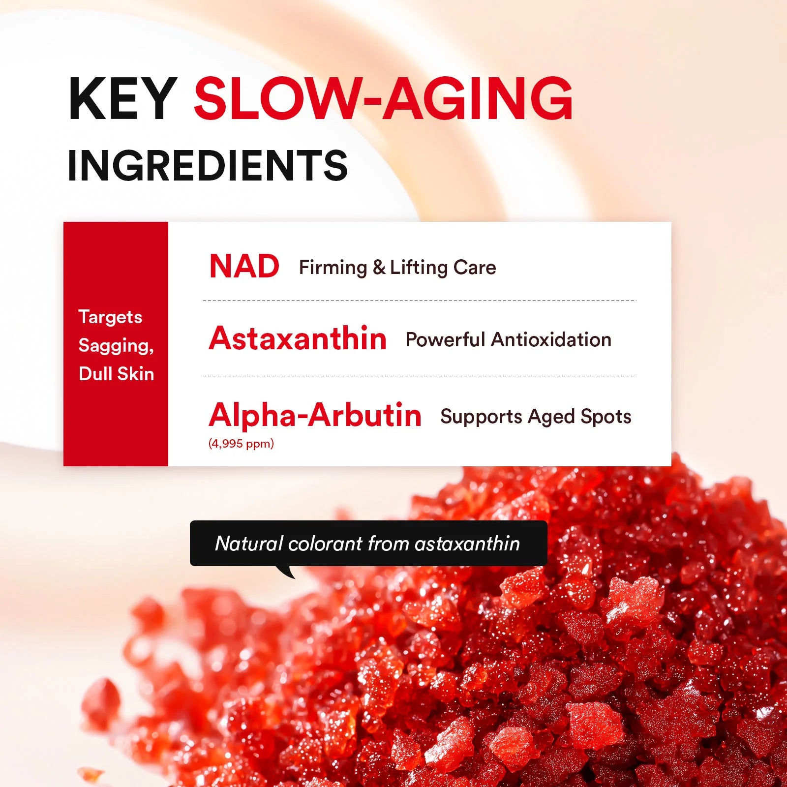 Abib Red Effect Serum med Panthenol och Alpha Arbutin som återfuktar huden och hjälper till att reducera tidiga ålderstecken