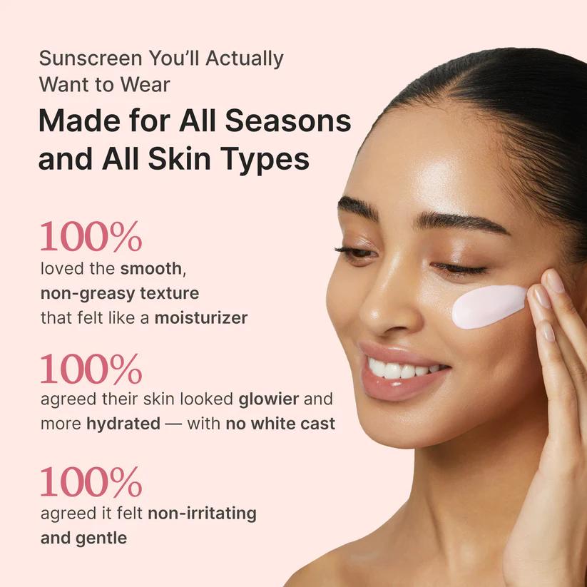 Koreanskt SPF50 solskydd utan vit hinna