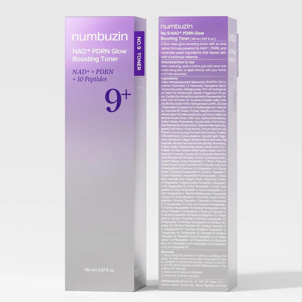 Numbuzin No.9 toner för återfuktad och strålande hud