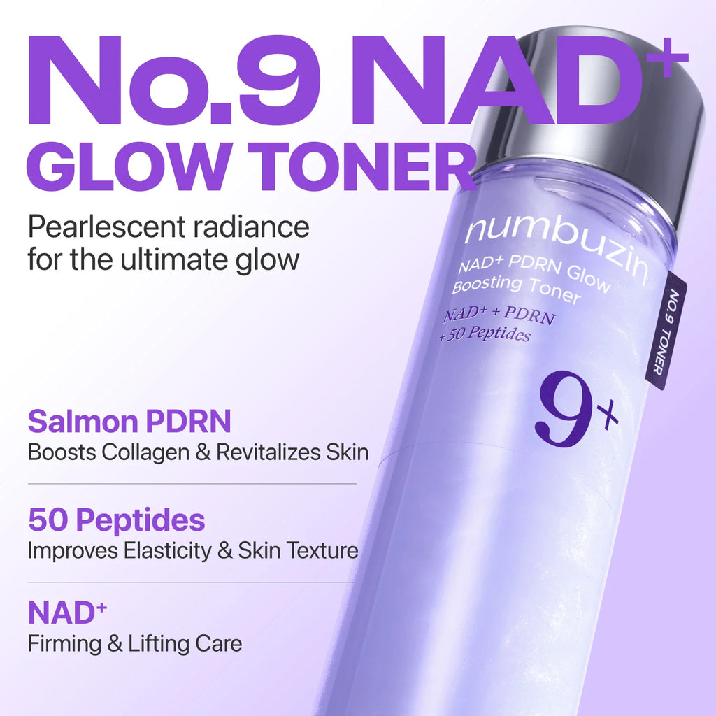 Koreansk toner med NAD+, PDRN och 50 peptider från Numbuzin
