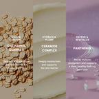 Sheet mask med oat kernel, ceramider och panthenol som lugnar, återfuktar och stärker hudbarriären
