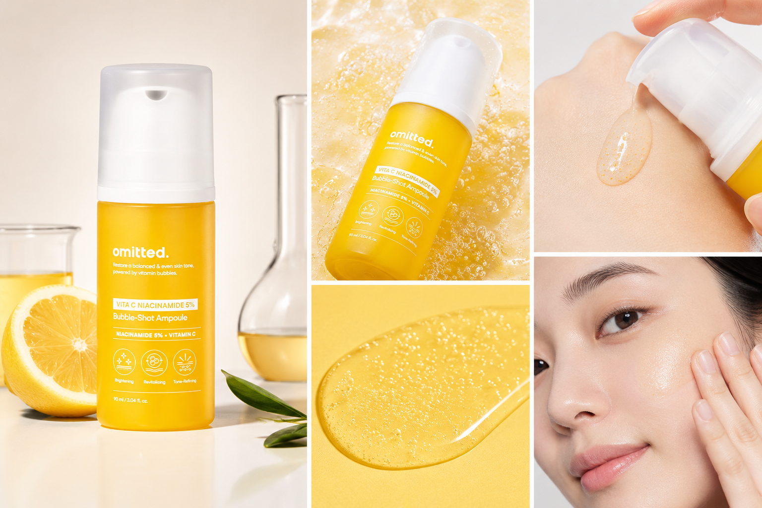 Brightening ampoule som hjälper till att jämna ut hudtonen