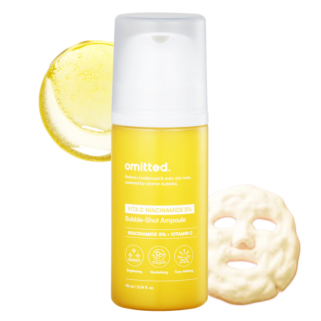 Omitted Vita C Niacinamide 5 Bubble-Shot Ampoule 90 ml för glow