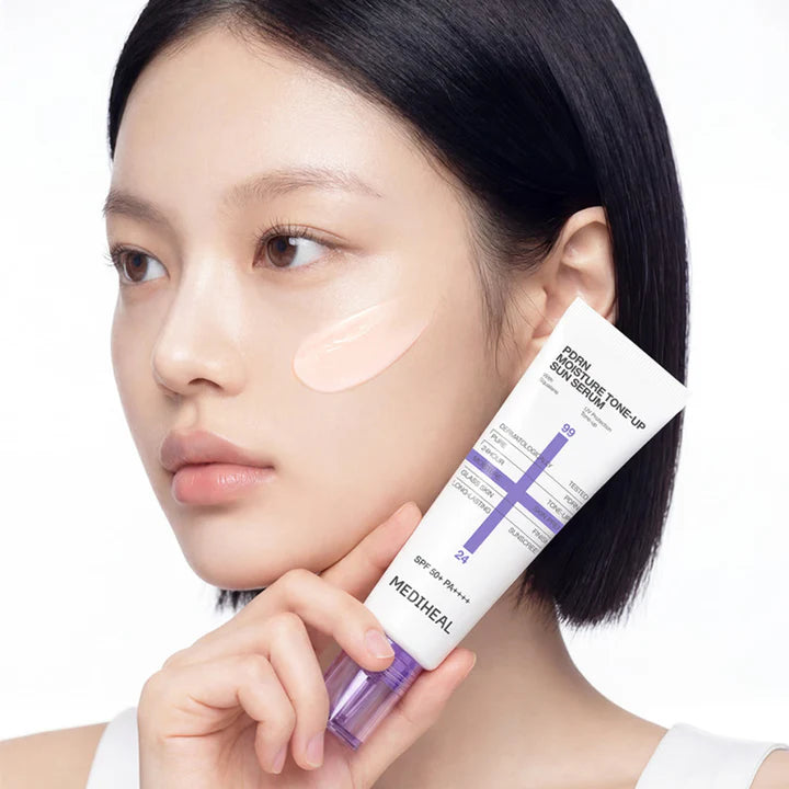 Mediheal Tone Up Sun Serum med PDRN och niacinamid för naturlig lyster och UV-skydd