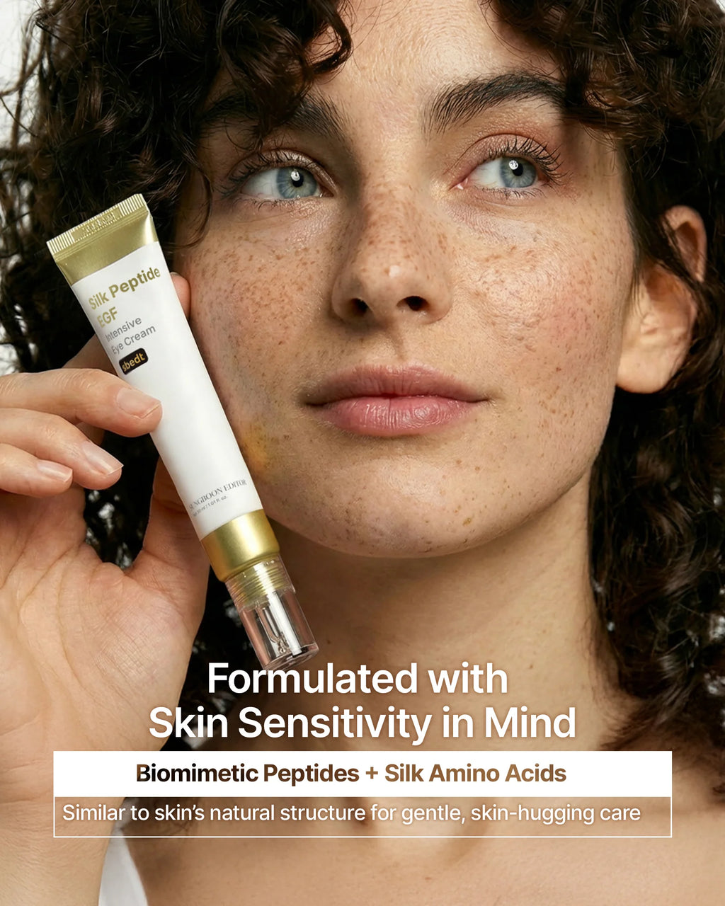 Peptide eye cream for dark circles and tired looking eyes