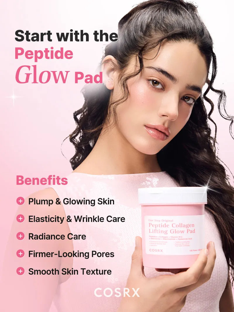 Peptide toner pads med Palmitoyl Tripeptide-5 och Copper Tripeptide-1 som hjälper huden att kännas fastare och fylligare