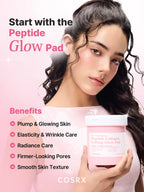 Peptide toner pads med Palmitoyl Tripeptide-5 och Copper Tripeptide-1 som hjälper huden att kännas fastare och fylligare