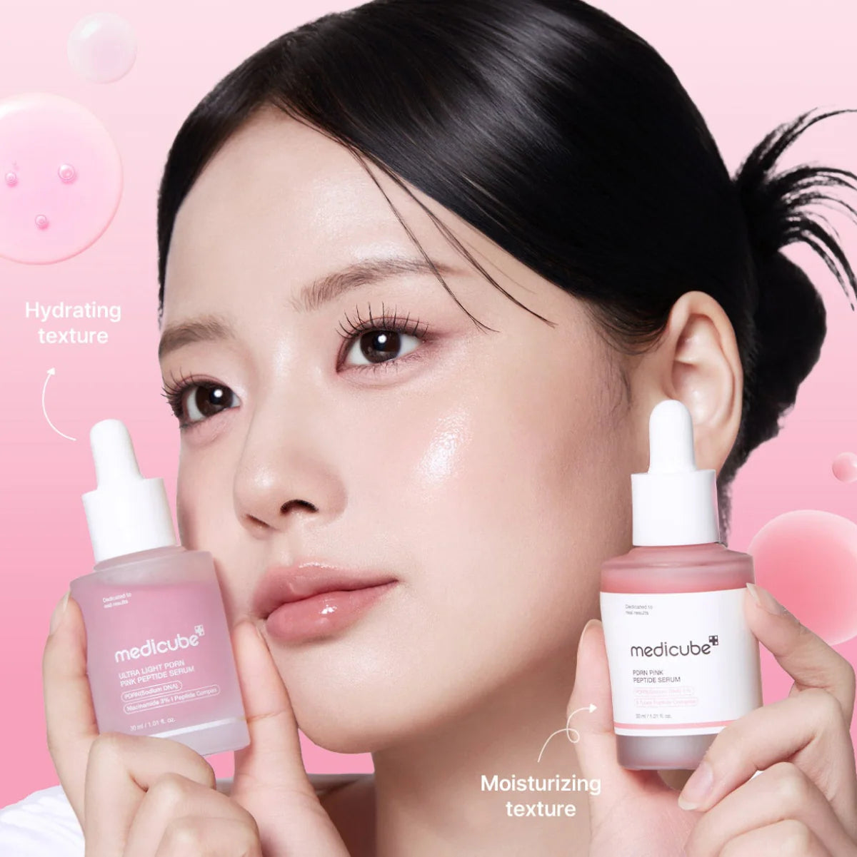 Rosa PDRN-serum för glow och förbättrad elasticitet