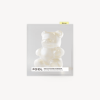 Applying PO:DL hydrogel mask for radiant and hydrated skin