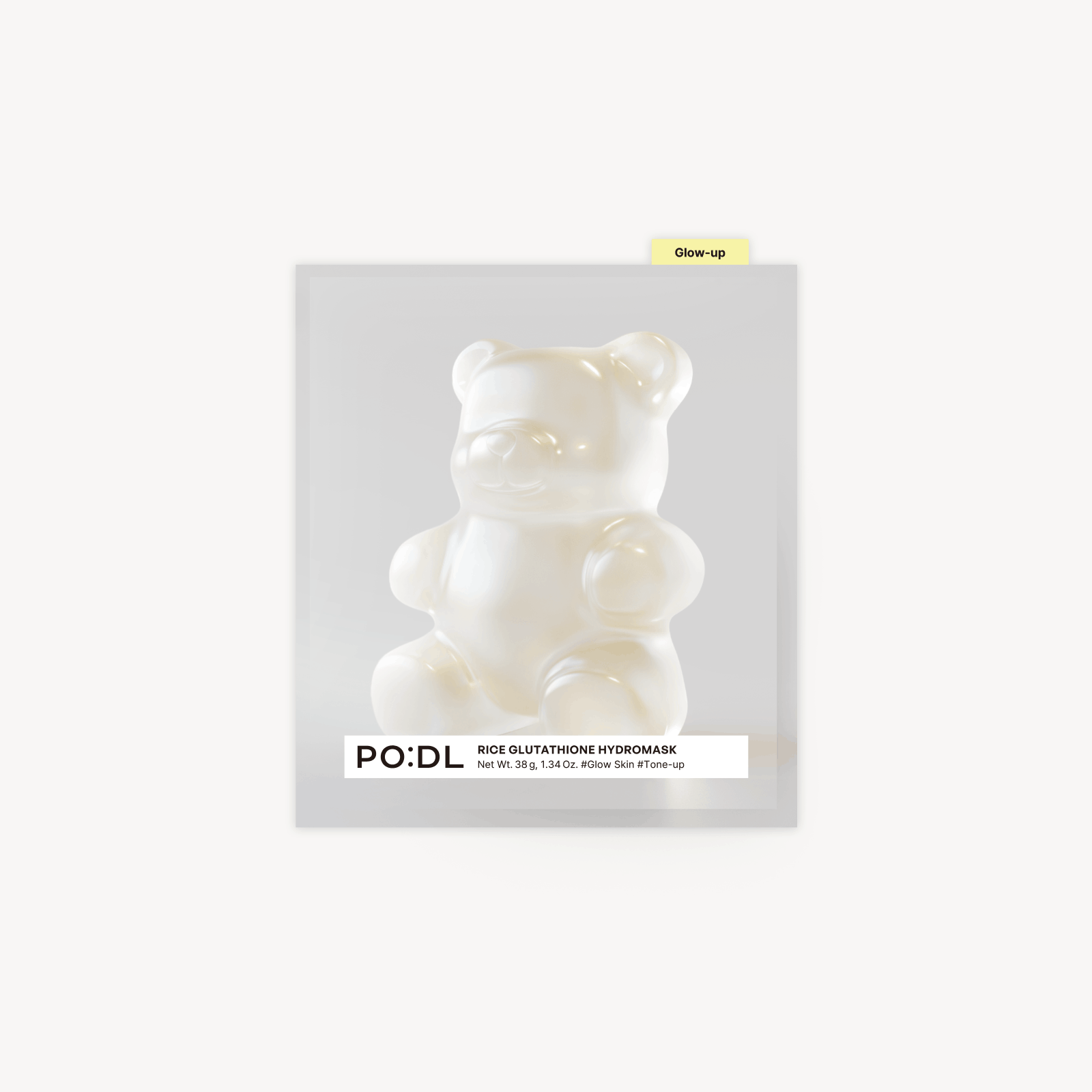 Applying PO:DL hydrogel mask for radiant and hydrated skin