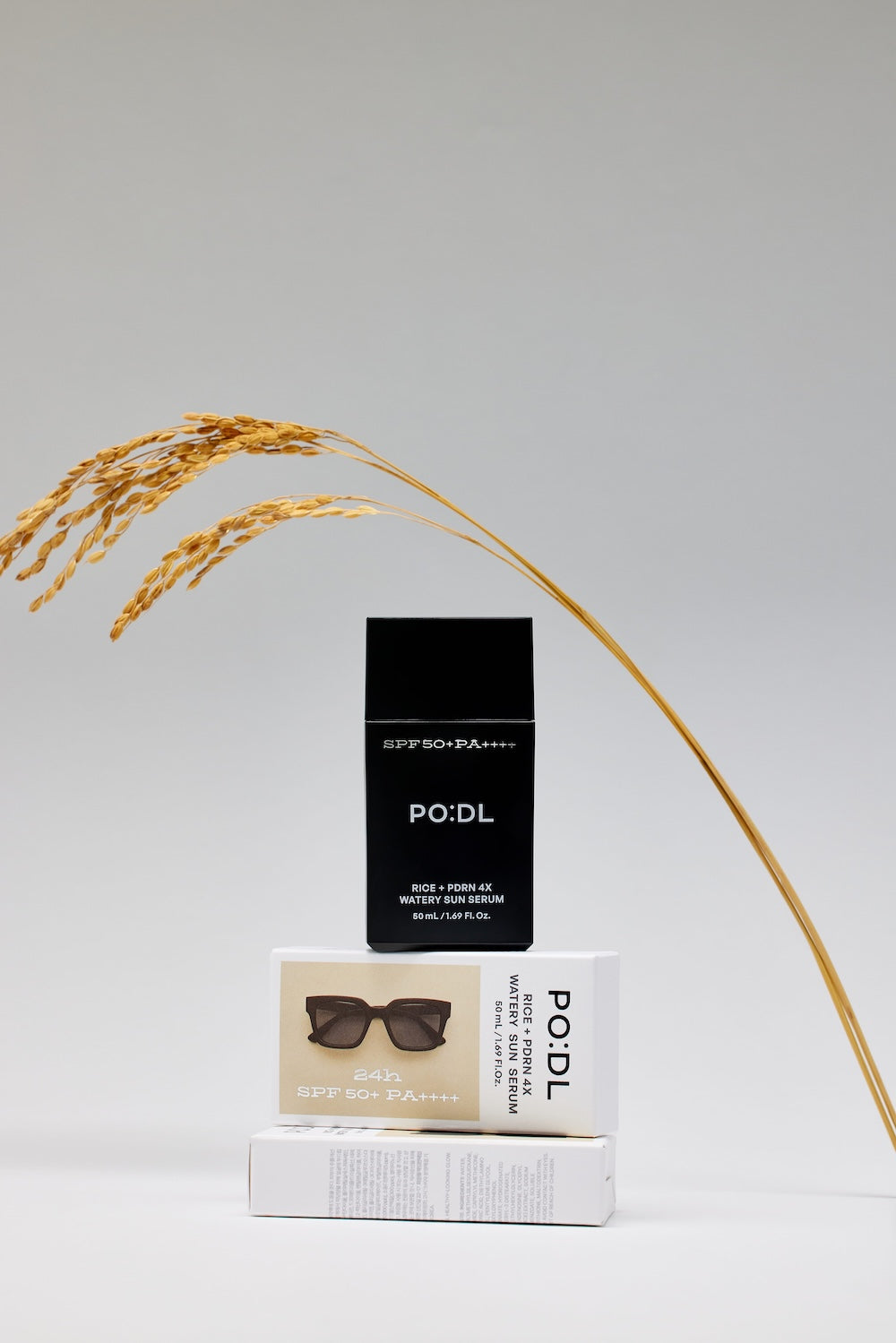 PO:DL watery sun serum SPF50 used under makeup smooth finish