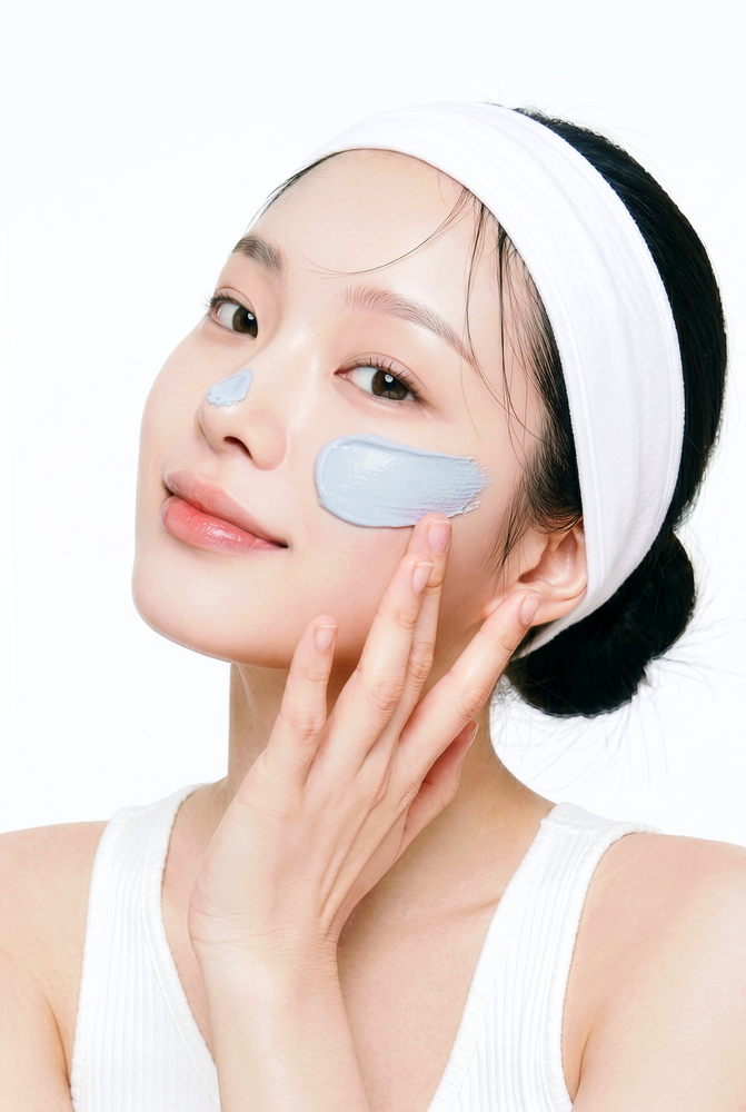 Koreansk lermask med Centella Asiatica och grönt te för fet och kombinerad hud