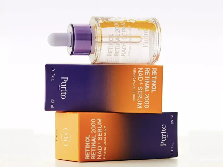PURITO Retinol Retinal 2000 NAD+ Serum 30 ml med produktförpackning