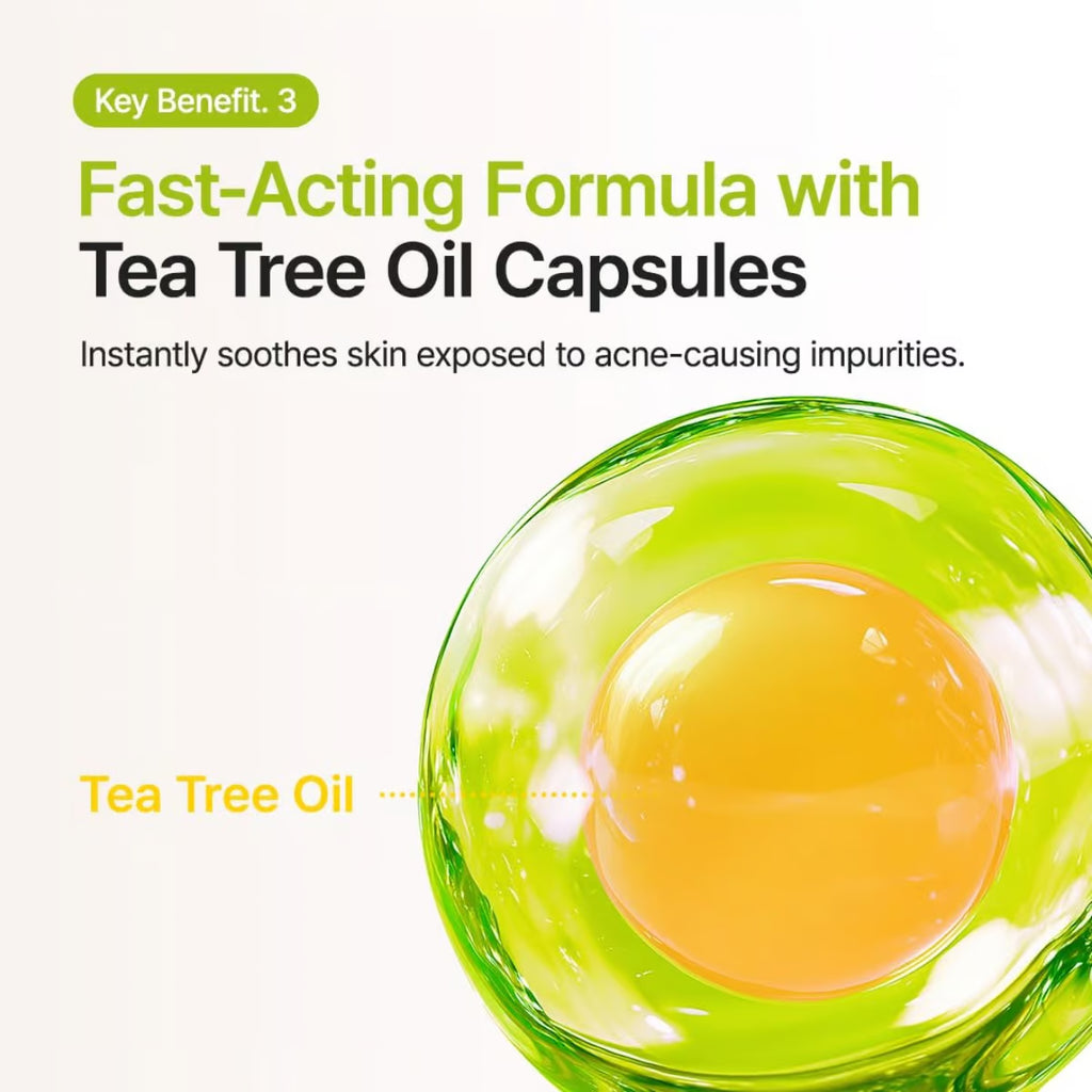 Inkapslad tea tree-olja i PURITO Azelaic Acid 10 Serum