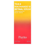 Förpackning till PURITO TXA 6 Niacinamide 10 Retinal Serum 30 ml