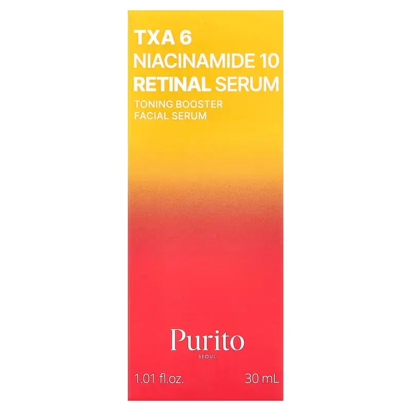 Förpackning till PURITO TXA 6 Niacinamide 10 Retinal Serum 30 ml