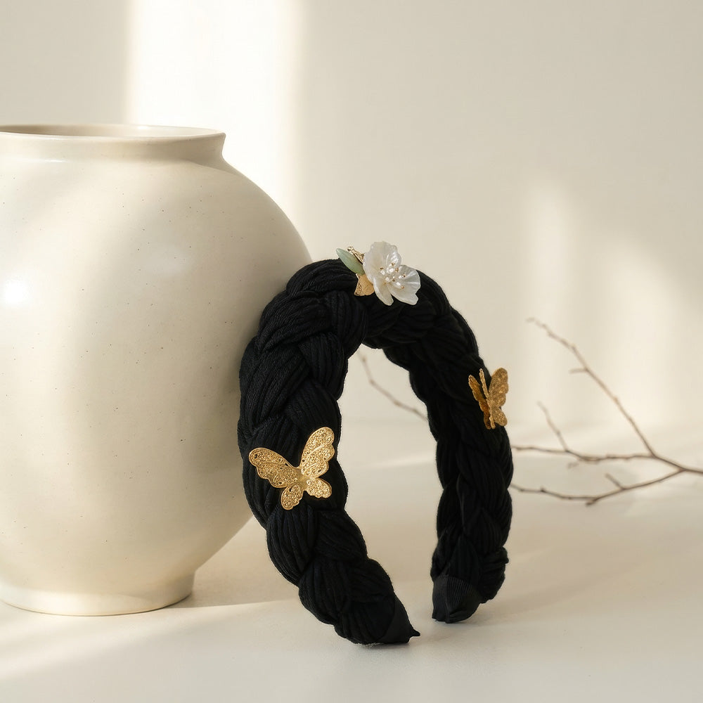 Pyunkang Yul hårband för ansiktsrengöring och hudvård, Royal Elegance Hairband som håller håret på plats.