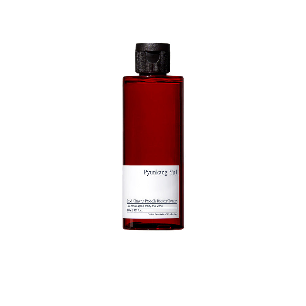 Pyunkang Yul Red Ginseng Propolis Booster Toner 110 ml, en näringsrik toner med röd ginseng och propolis som stärker huden och ger lyster.