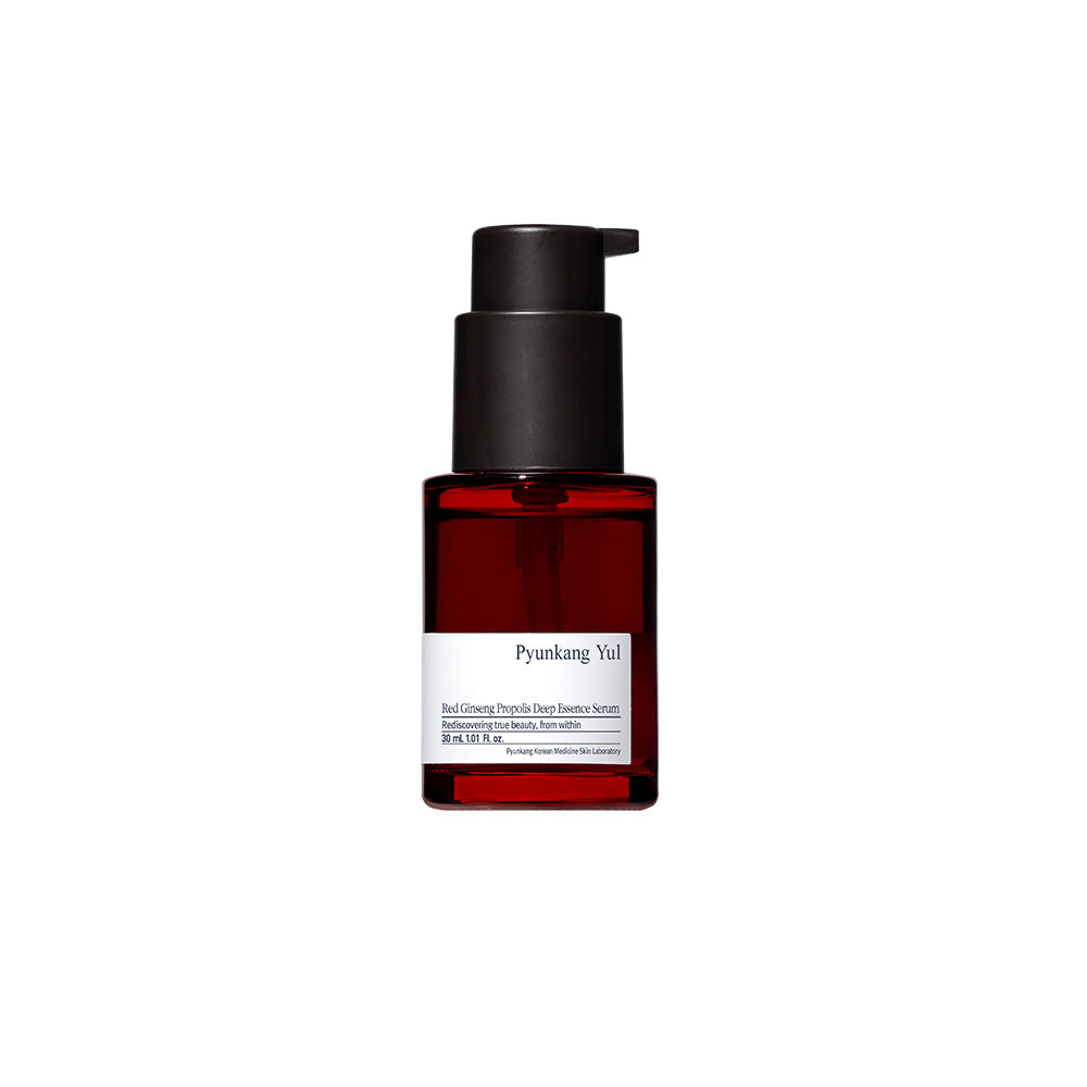 Pyunkang Yul Red Ginseng Propolis Deep Essence Serum 30 ml, koreanskt serum med röd ginseng och propolis för intensiv återfuktning, lyster och anti-aging.