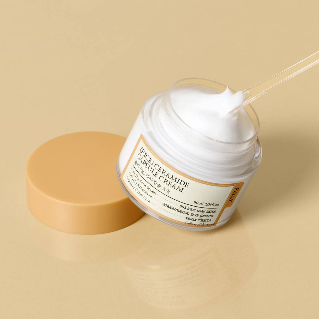 FULLY Rice Ceramide Capsule Cream med upp till 120 timmars återfuktning och barriärstärkande formula