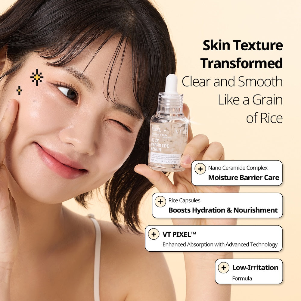 Serum med ris och ceramider för återfuktning och glow