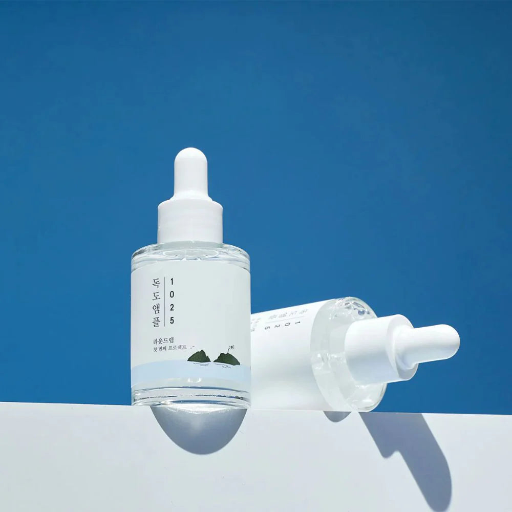 ROUND LAB 1025 Dokdo Ampoule korean skincare serum for sensitive dry skin and long lasting hydration
