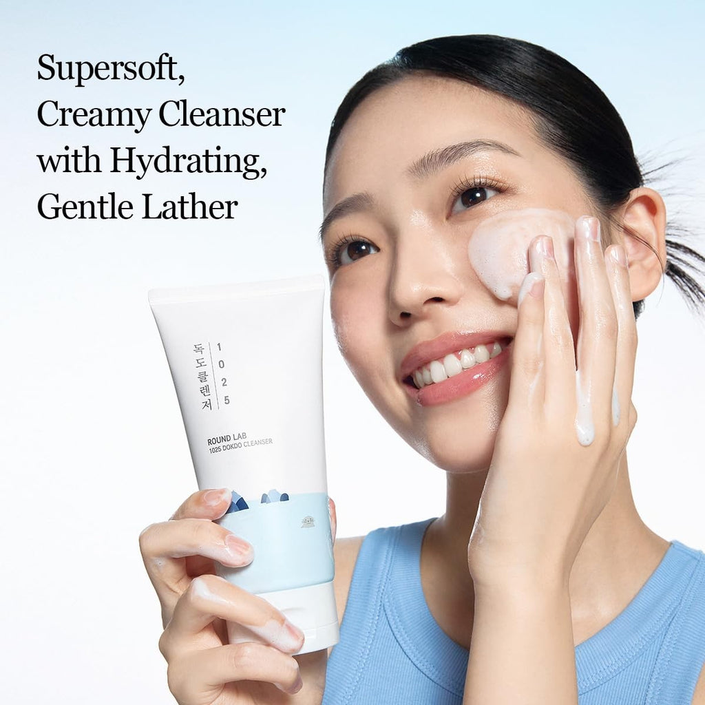 Round Lab low pH cleanser som tar bort smuts utan att torka ut huden