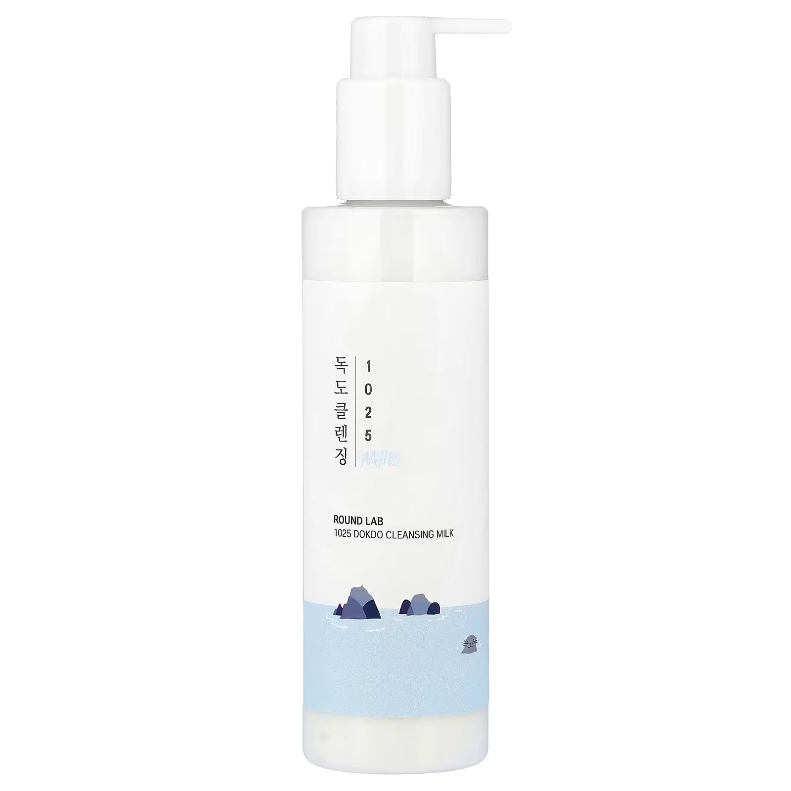 ROUND LAB 1025 Dokdo Cleansing Milk 200ml gentle facial cleanser that removes makeup and impurities without drying skin
