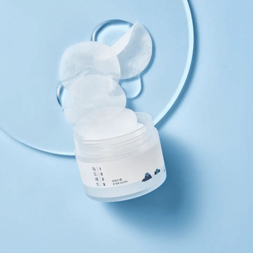 Round Lab Dokdo Pad koreanska toner pads som rengör porer