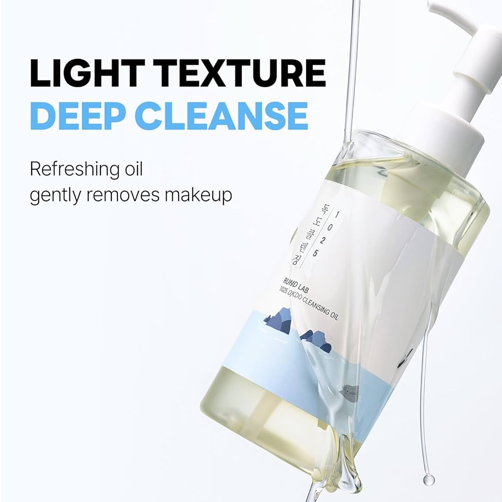 Applicering av ROUNDLAB 1025 Cleansing Oil på torr hud
