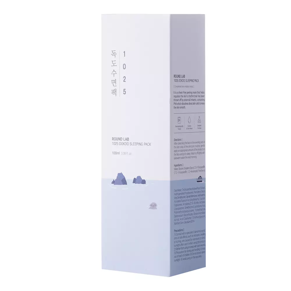 ROUNDLAB 1025 Dokdo Sleeping Pack – allt-i-ett koreansk nattmask för torr, känslig och trött hud