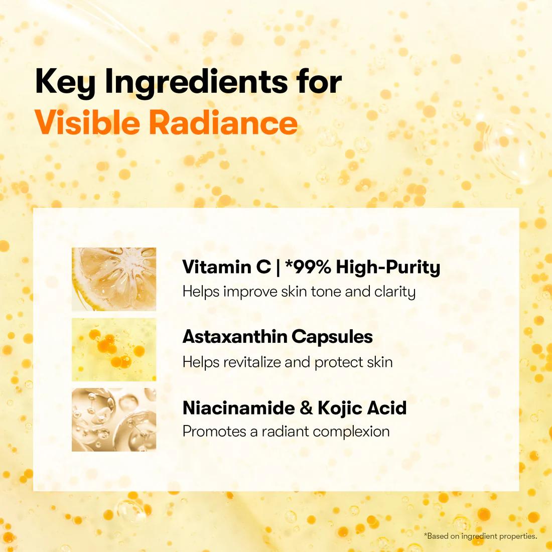 Serum med glutathione och kojic acid för jämnare hudton