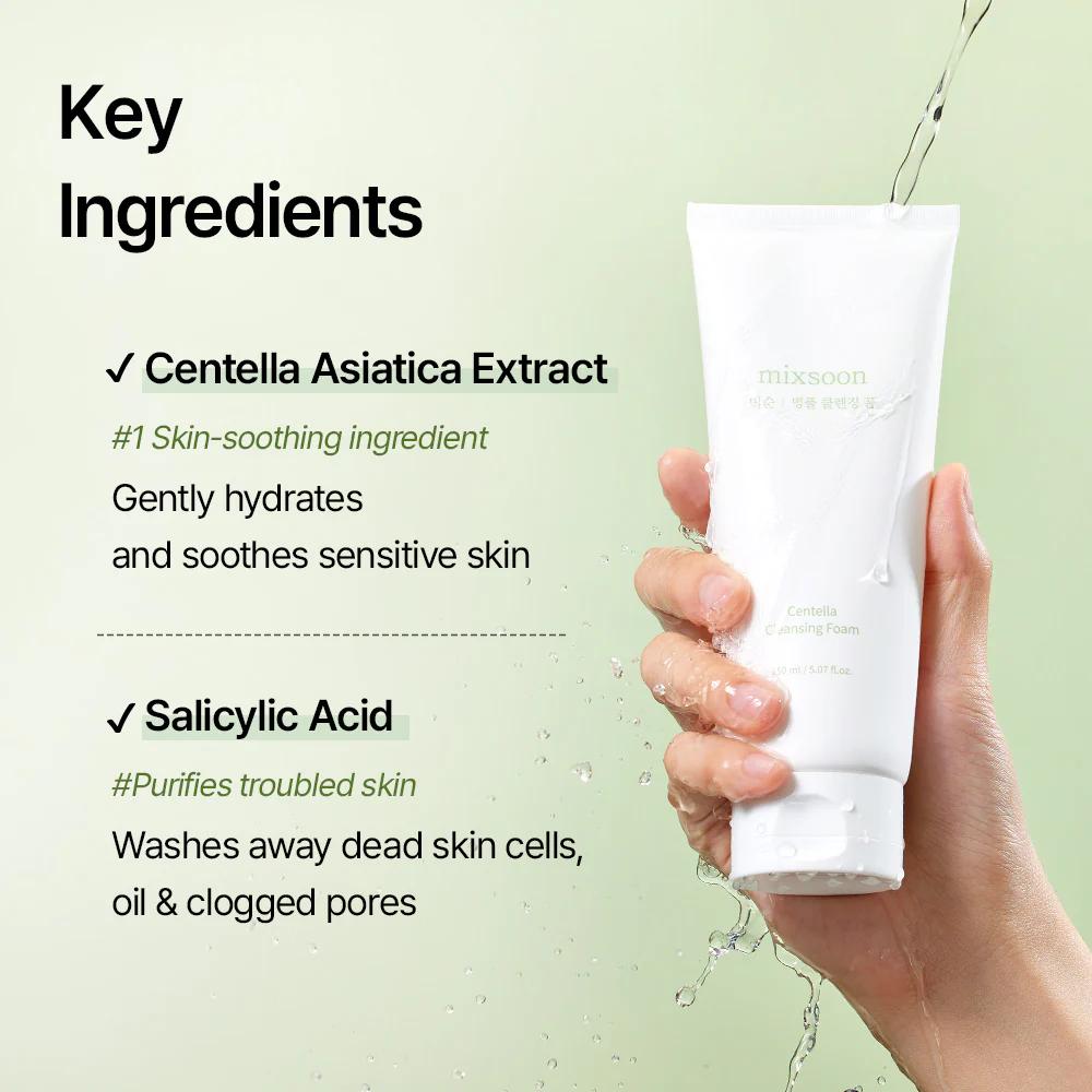 Centella-rengöringens mjuka lödder för morgon- och kvällsrutin