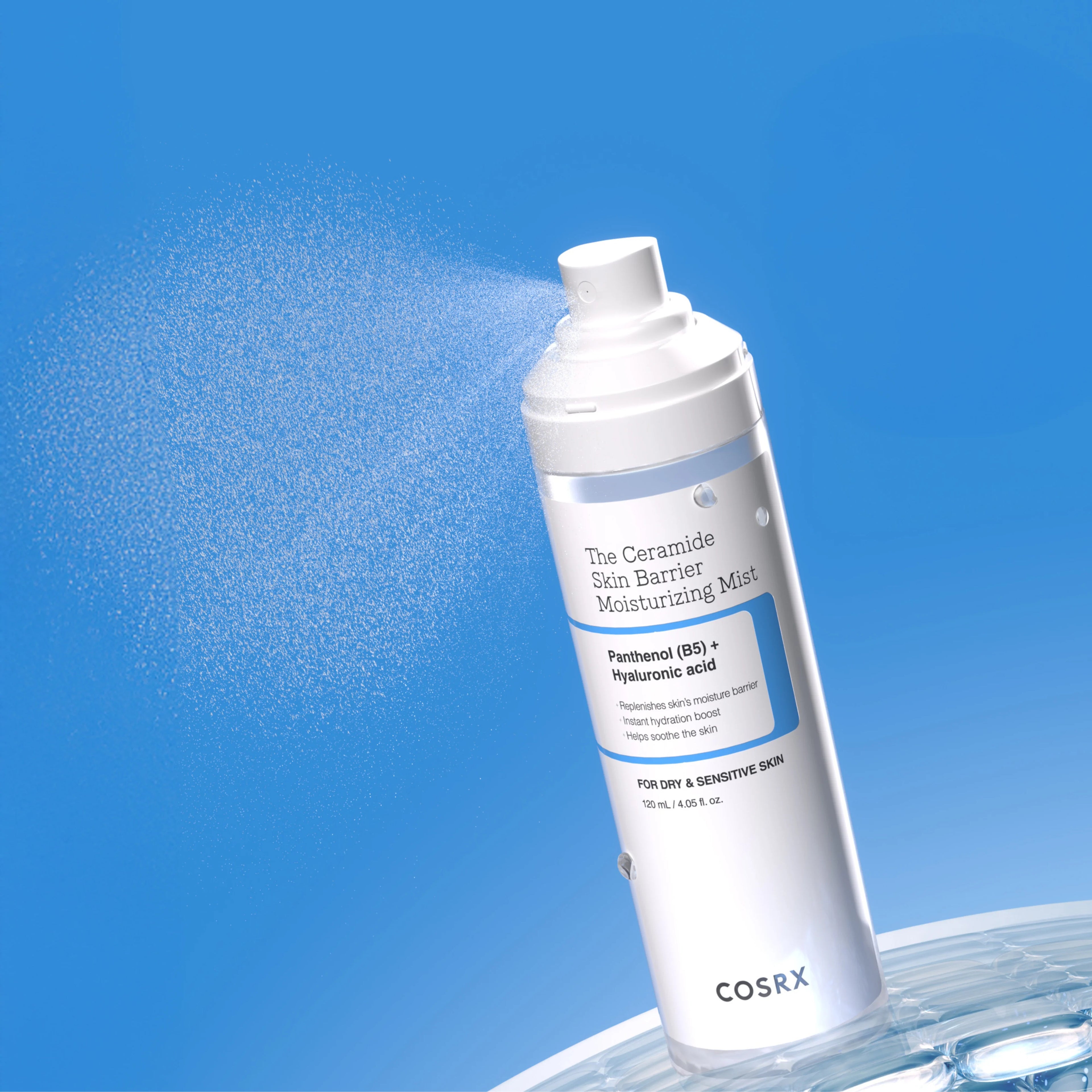 Skin barrier moisturizing mist med Panthenol, Allantoin och Squalane som lugnar och återfuktar huden