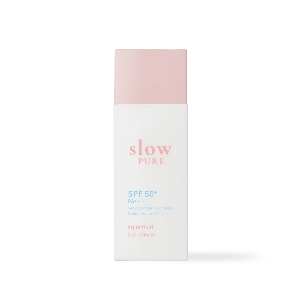 Slowpure Aqua Fluid Sun Serum SPF50+ PA++++ lätt solserum för ansiktet med högt UV-skydd och återfuktning