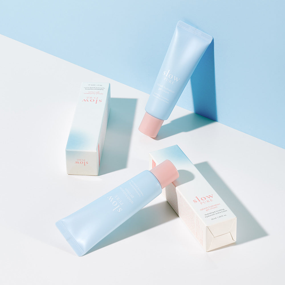 Slowpure Aqua Gel Cream ansiktskräm med niacinamid som stärker hudbarriären och jämnar ut hudtonen