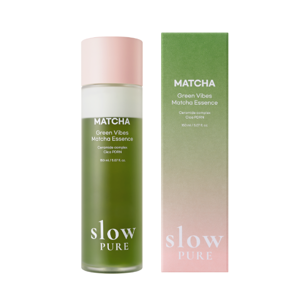 slowpure Green Vibes Matcha Essence 150 ml med matcha, ceramider och Cica PDRN