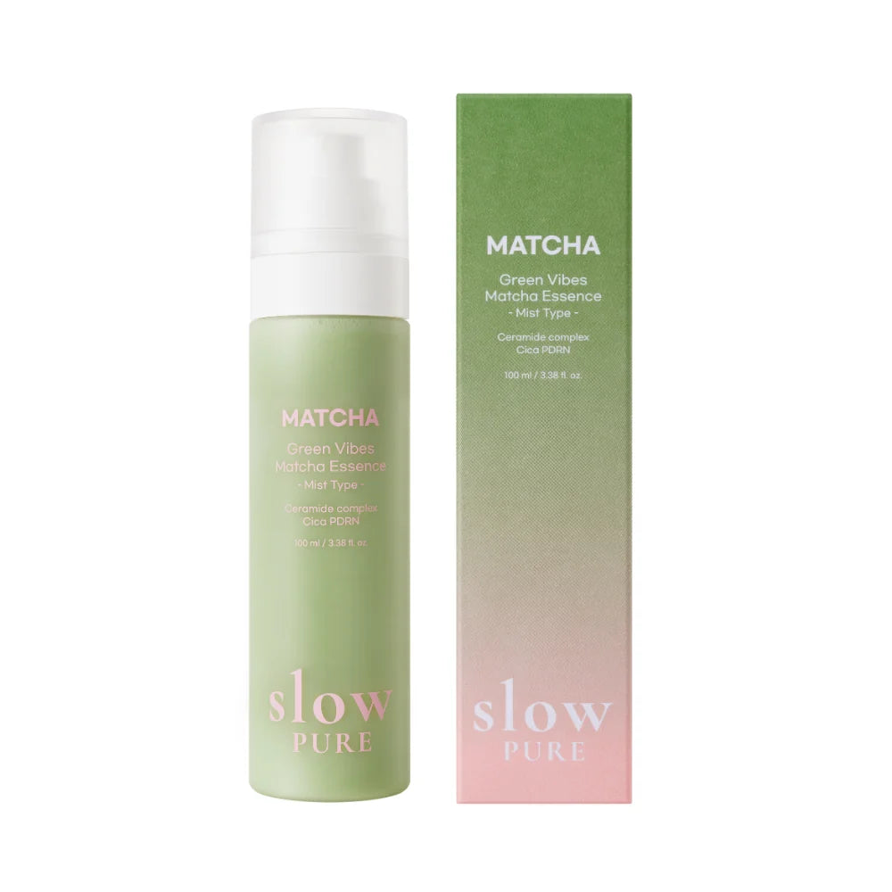 slowpure Green Vibes Matcha Essence Mist 100 ml med matcha, ceramider och Cica PDRN