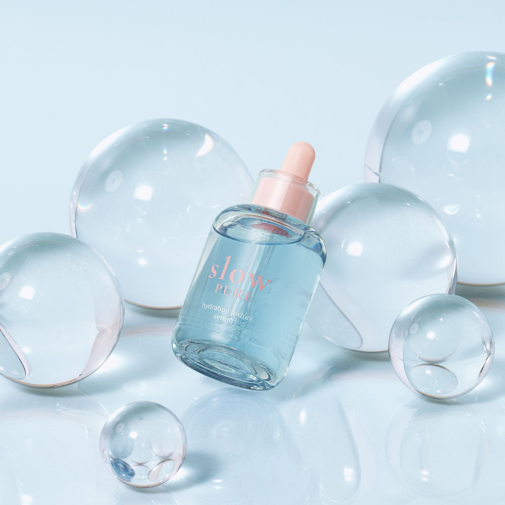 Slowpure Hydration Texture Serum with niacinamide to strengthen skin barrier and improve uneven skin texture
