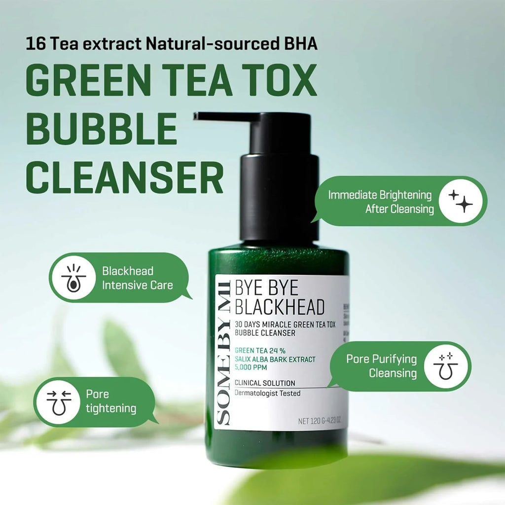 Deep pore cleansing bubble foam with natural BHA