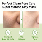 Korean matcha clay mask for blackhead and sebum control