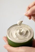 Clay mask for oily skin and enlarged pores with matcha and kaolin