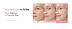 Illustration av hudens lyster före och efter PDRN Pink Vitamin Capsule Cream