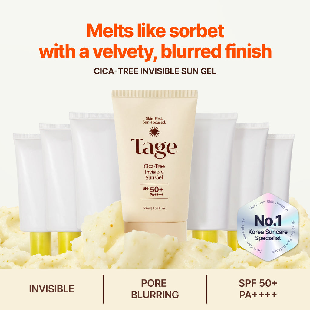 TAGE Invisible Sun Gel med blur-effekt för porer och makeup