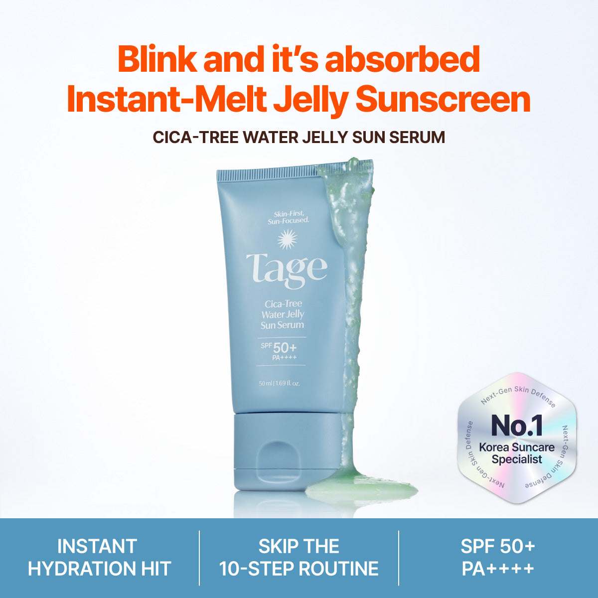 SPF50+ PA++++ sun serum för känslig och kombinerad hud