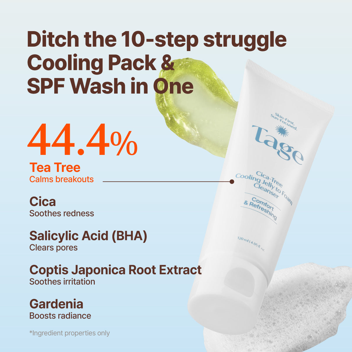 K-beauty rengöring som lugnar rodnad och rengör huden skonsamt