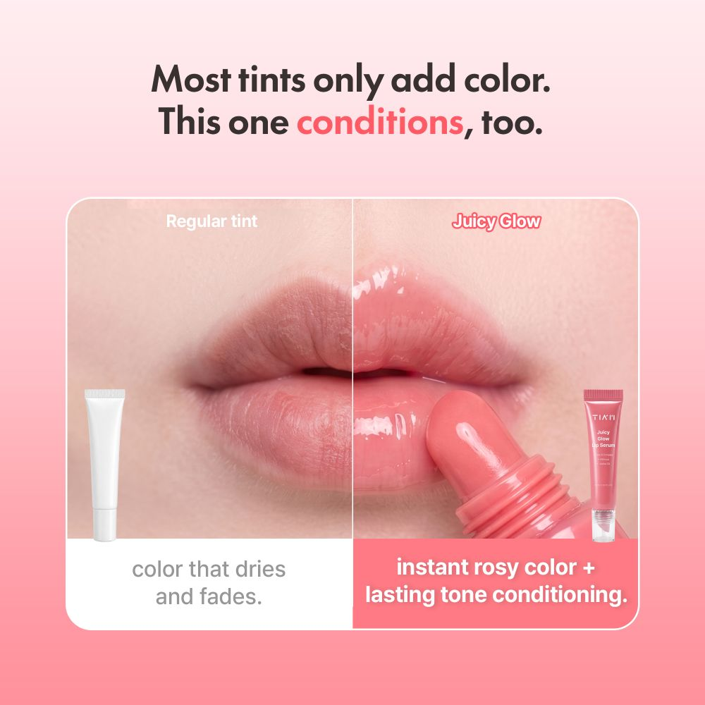 Comparison of standard lip colour and conditioning TIAM lip serum